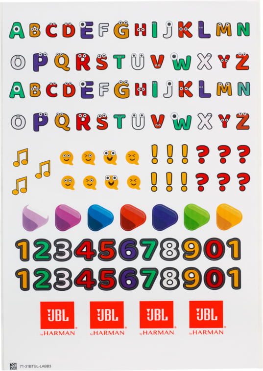 Sticker Set for JBL Jr310BT, JBL Jr310 - Black - Hero