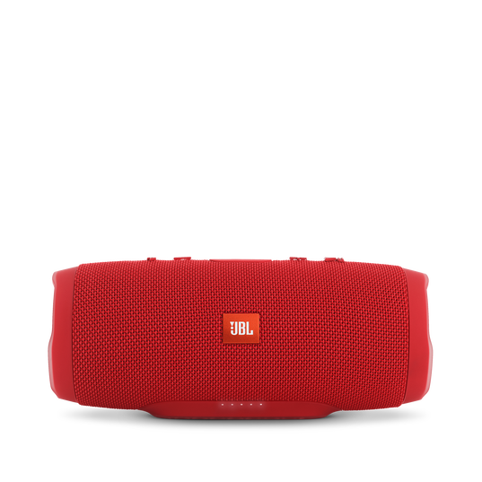 JBL Charge 3 - Red - Full-featured waterproof portable speaker with high-capacity battery to charge your devices - Front