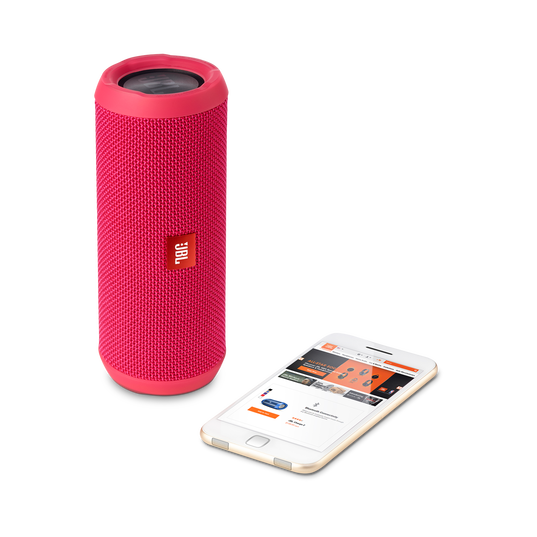 JBL Flip 3 - Pink - Splashproof portable Bluetooth speaker with powerful sound and speakerphone technology - Detailshot 1