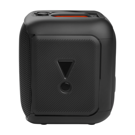 JBL PartyBox Encore - Black - Portable party speaker with 100W powerful sound, built-in dynamic light show, included digital wireless mics, and splash proof design. - Right