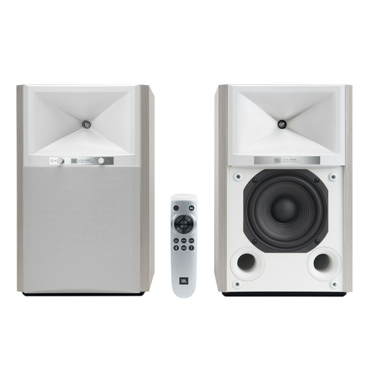 4305P Studio Monitor - White Aspen - Powered Bookshelf Loudspeaker System - Hero