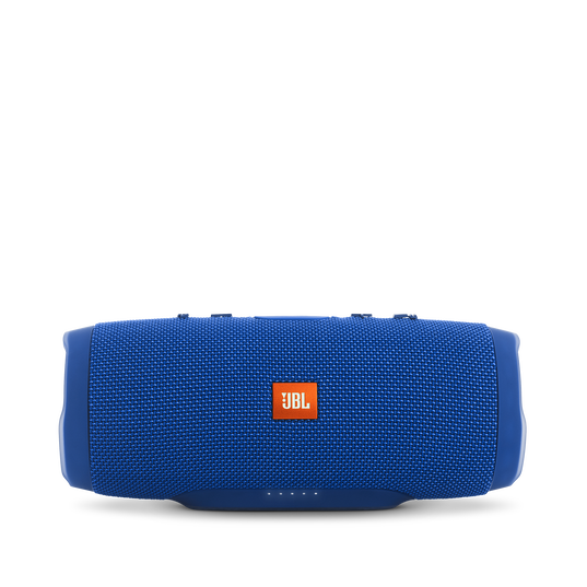 JBL Charge 3 - Blue - Full-featured waterproof portable speaker with high-capacity battery to charge your devices - Front