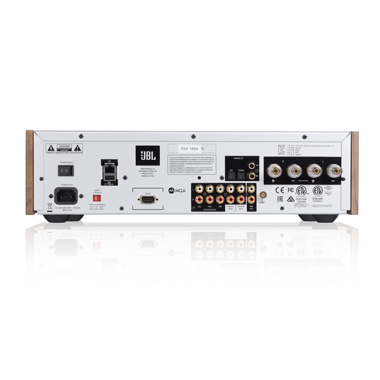 JBL SA750 - Walnut - Streaming Integrated Stereo Amplifier - Back