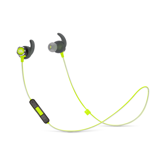 JBL REFLECT MINI 2 - Green - Lightweight Wireless Sport Headphones - Hero