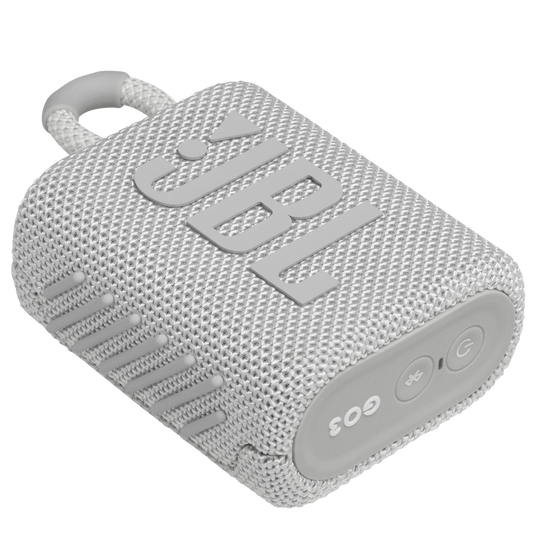 JBL Go 3 - White - Portable Waterproof Speaker - Detailshot 3