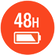 最大再生時間約48時間とワイヤレス充電