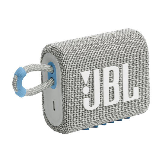 JBL Go 3 Eco - White - Ultra-portable Waterproof Speaker - Detailshot 1