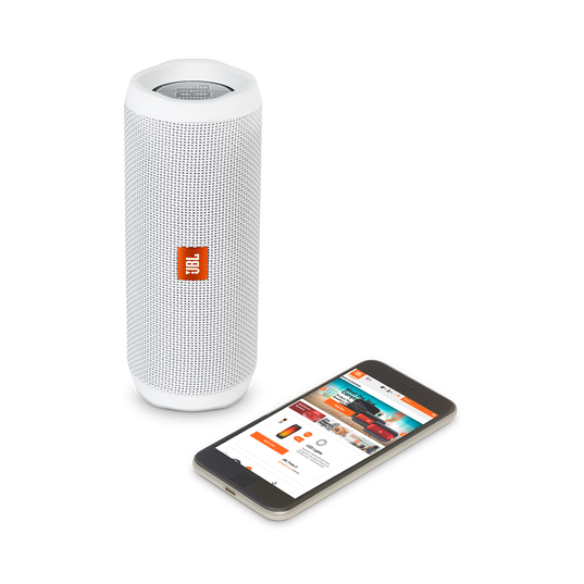 JBL Flip 4 - White - A full-featured waterproof portable Bluetooth speaker with surprisingly powerful sound. - Detailshot 2