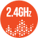 超低遅延2.4GHzワイヤレス接続