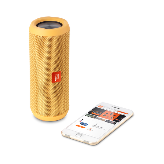 JBL Flip 3 - Yellow - Splashproof portable Bluetooth speaker with powerful sound and speakerphone technology - Detailshot 1