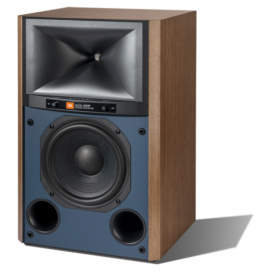 4329P Studio Monitor Powered Loudspeaker System - Natural Walnut - Powered Bookshelf Loudspeaker System - Left