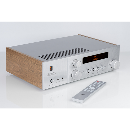 JBL SA750 - Walnut - Streaming Integrated Stereo Amplifier - Detailshot 1