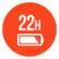 最大約22時間のバッテリー