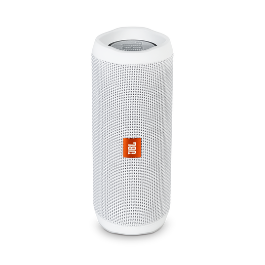 JBL Flip 4 - White - A full-featured waterproof portable Bluetooth speaker with surprisingly powerful sound. - Hero