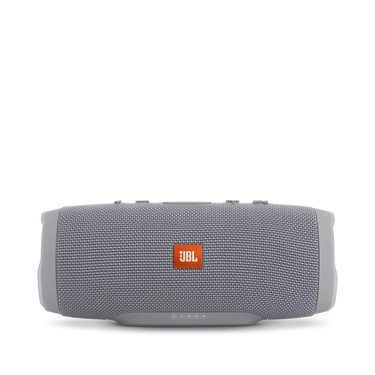 JBL Charge 3 - Grey - Full-featured waterproof portable speaker with high-capacity battery to charge your devices - Front