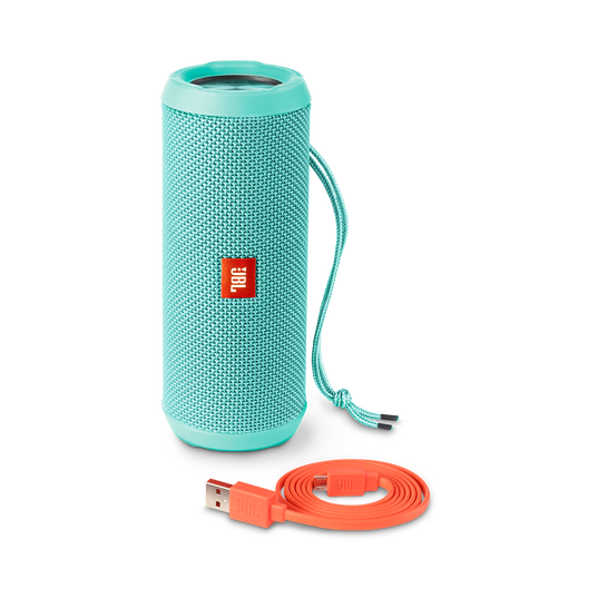 JBL Flip 3 - Teal - Splashproof portable Bluetooth speaker with powerful sound and speakerphone technology - Detailshot 4