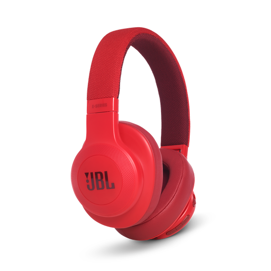 JBL E55BT - Red - Wireless over-ear headphones - Detailshot 2