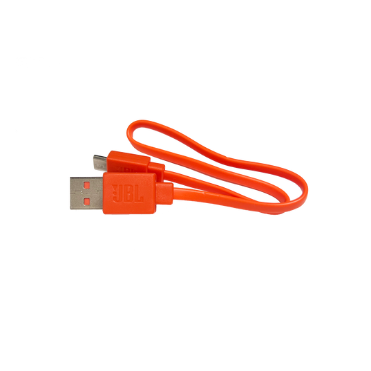 JBL Micro USB Cable for Go Series, Clip Series, Flip Essential Series and JRPop - Orange - Hero
