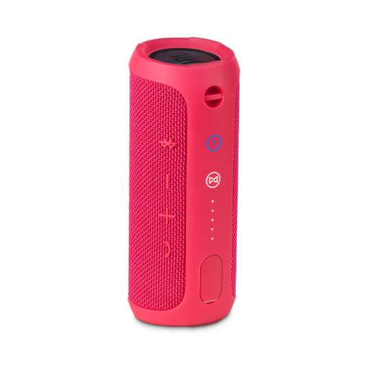 JBL Flip 3 - Pink - Splashproof portable Bluetooth speaker with powerful sound and speakerphone technology - Back