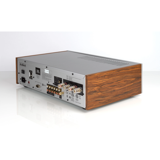 JBL SA750 - Teak - Streaming Integrated Stereo Amplifier – Anniversary Edition - Left