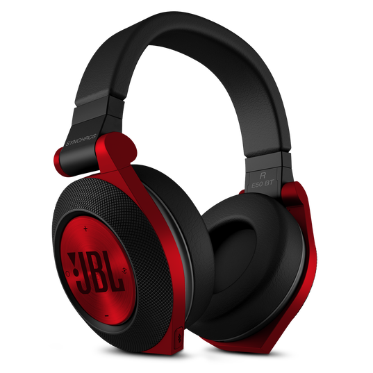 Synchros E50BT - Red - Over-ear, Bluetooth headphones with ShareMe music sharing - Hero