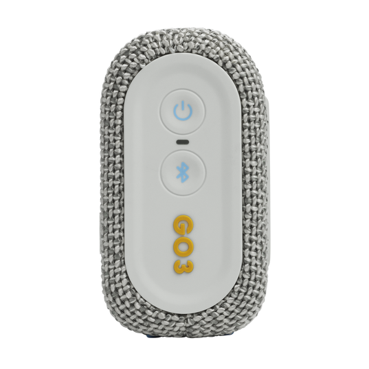 JBL Go 3 Eco - White - Ultra-portable Waterproof Speaker - Right