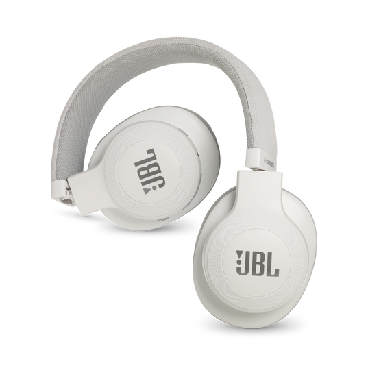 JBL E55BT - White - Wireless over-ear headphones - Detailshot 1