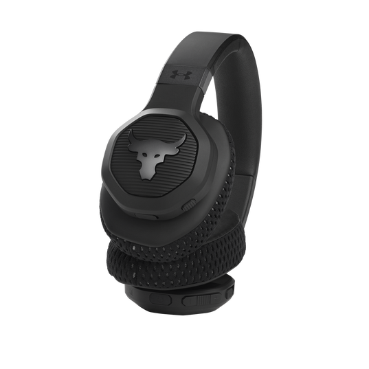 UA Project Rock Over-Ear Training Headphones - Engineered by JBL - Black - Over-Ear ANC Sport Headphones - Detailshot 1