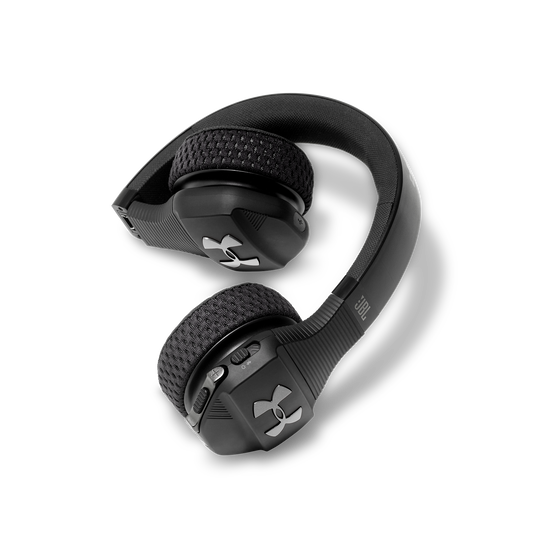 UA Sport Wireless Train – Engineered by JBL - Black - Wireless on-ear headphone built for the gym - Detailshot 2