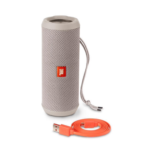 JBL Flip 3 - Grey - Splashproof portable Bluetooth speaker with powerful sound and speakerphone technology - Detailshot 4