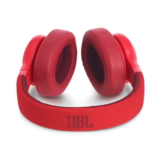 JBL E55BT - Red - Wireless over-ear headphones - Detailshot 3