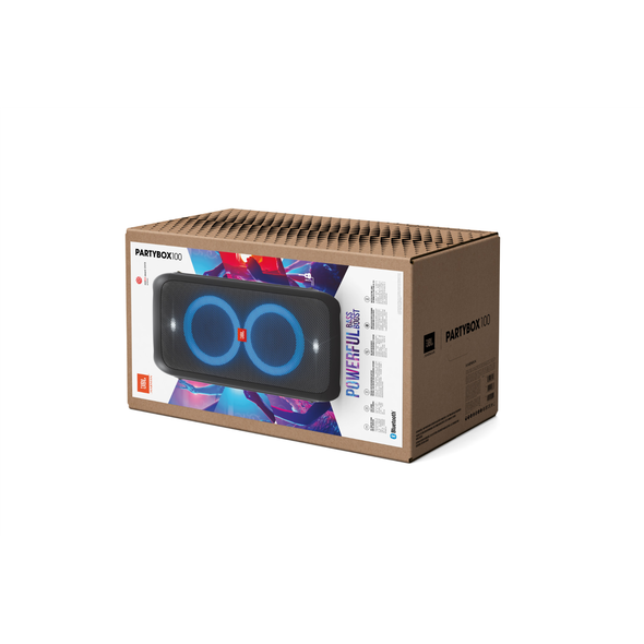 JBL PartyBox 100 | ライティングエフェクト搭載のポータブル JBL PartyBox 100 | ライティングエフェクト搭載のポータブル