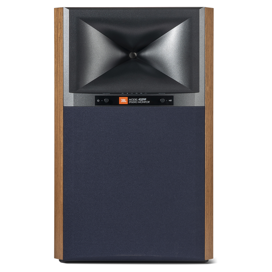 4329P Studio Monitor Powered Loudspeaker System - Walnut - Powered Bookshelf Loudspeaker System - Front