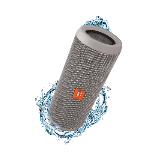 JBL Flip 3 - Grey - Splashproof portable Bluetooth speaker with powerful sound and speakerphone technology - Hero