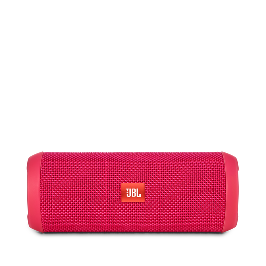 JBL Flip 3 - Pink - Splashproof portable Bluetooth speaker with powerful sound and speakerphone technology - Front