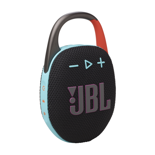 JBL Clip 5 - Black and Orange - Ultra-portable waterproof speaker - Hero