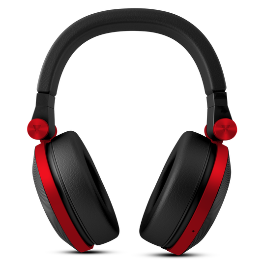 Synchros E50BT - Red - Over-ear, Bluetooth headphones with ShareMe music sharing - Front
