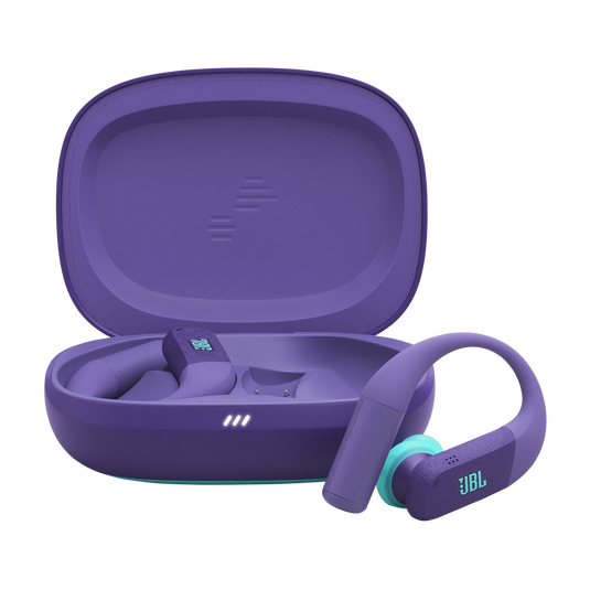 JBL Endurance Peak 4 - Purple - True Wireless Noise Cancelling Sport Earbuds - Hero image number null