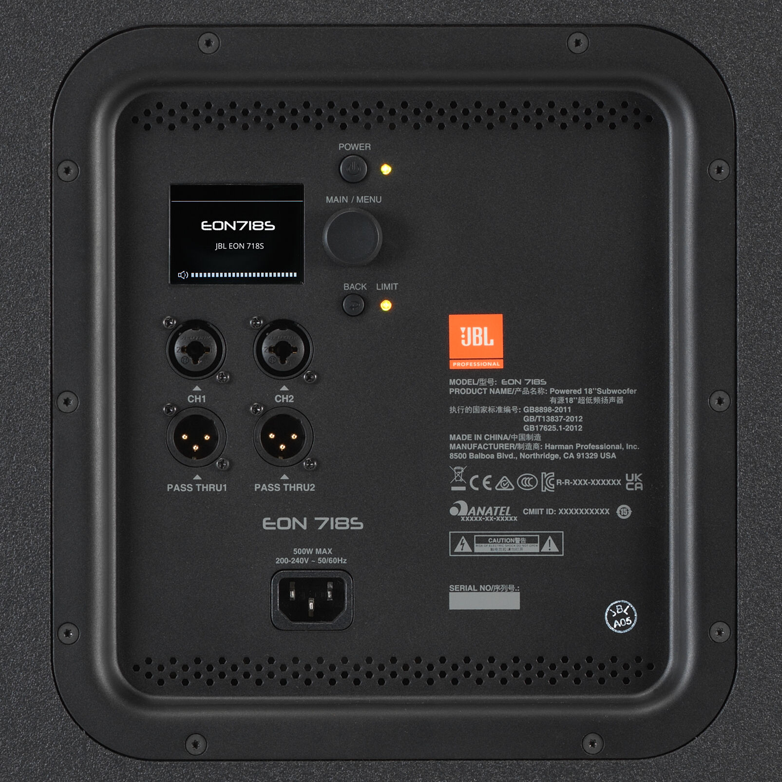 JBL EON718S | パワード18インチPAサブウーファー