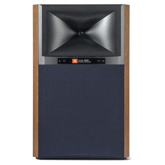 4329P Studio Monitor Powered Loudspeaker System - Natural Walnut - Powered Bookshelf Loudspeaker System - Front image number null