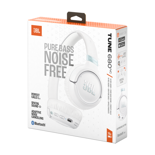 JBL Tune 680NC - White - Wireless on-ear Noise cancelling headphones - Detailshot 15 image number null