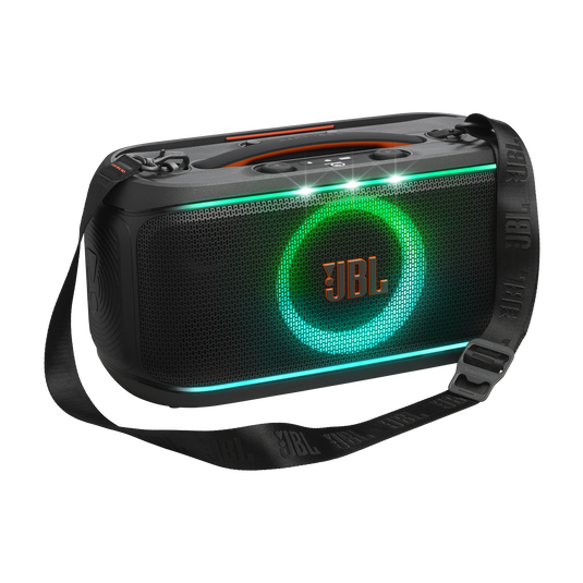 JBL PartyBox On-the-Go 2 ES - Black - Portable party speaker with convenient handle and a shoulder strap - Hero image number null