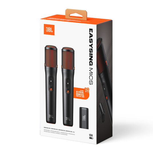 JBL ワイヤレスマイクセット JBL EasySing Mics | リアルタイムのボーカルリムーバル機能を備えたAI
