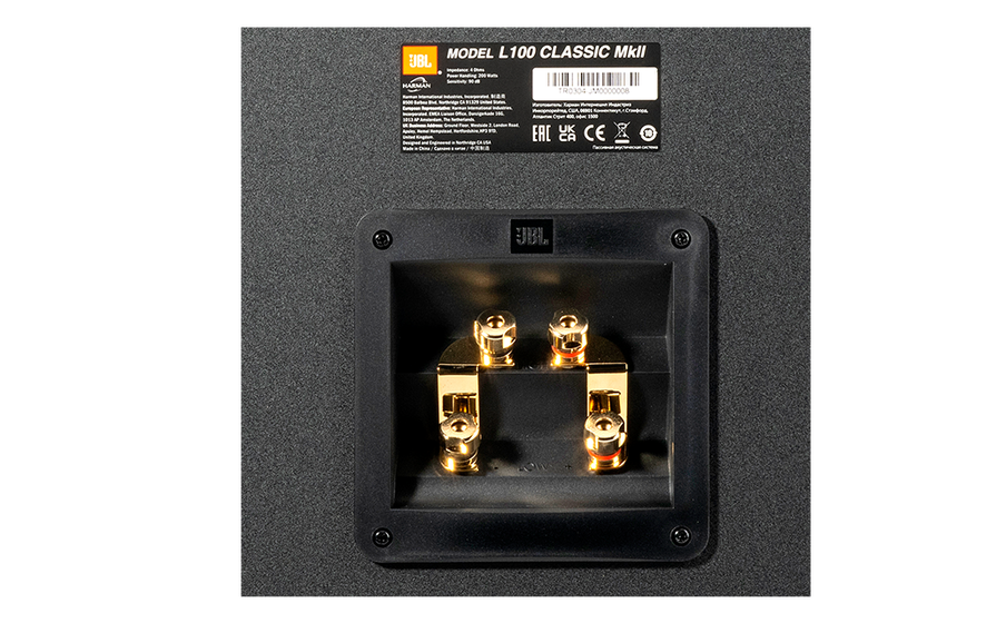 L100 Classic MkII 基板と素子をアップグレード。
LF/HFのグランド 回路を分離することで バイワイヤリング接続 /パッシブバイアンプ駆動に対応した新設計ネットワークと金メッキ・デュアルターミナルを装備 - Image