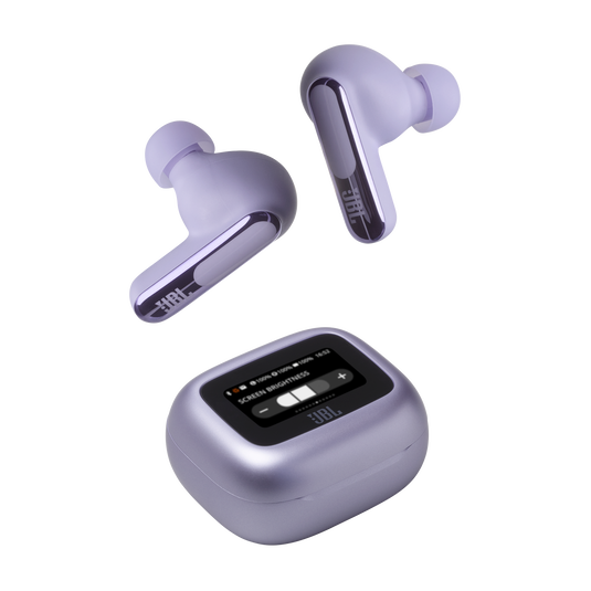 JBL Live Beam 3 - Purple - True wireless noise-cancelling closed-stick earbuds - Detailshot 7 image number null