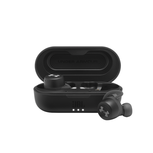 UA True Wireless Streak - Black - Ultra-compact In-Ear Sport Headphones - Hero image number null
