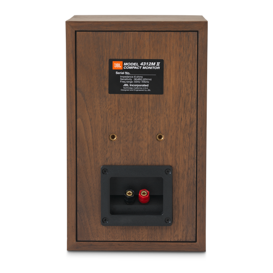 4312MII - Brown - 5.25” 3-way Studio Monitor Loudspeaker - Back image number null