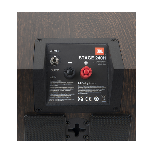 Stage 240H - Espresso - 2-Way 4.5-inch (114mm) Dolby Atmos&reg; Surround Sound Loudspeaker - Pair - Detailshot 8 image number null