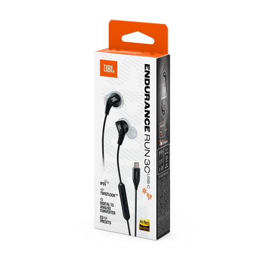 JBL Endurance Run 3 USB-C - Black / Gray - USB-C Wired Sport Headphones - Detailshot 15 image number null
