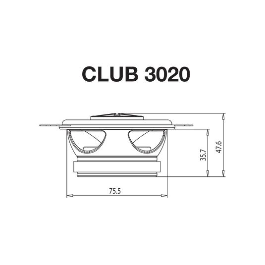 Club 3020 - Black - 3-1/2" (87mm) coaxial car speaker - Detailshot 3 image number null